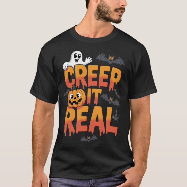 Camiseta Halloween es muy divertido, manténgalo real (Anverso)
