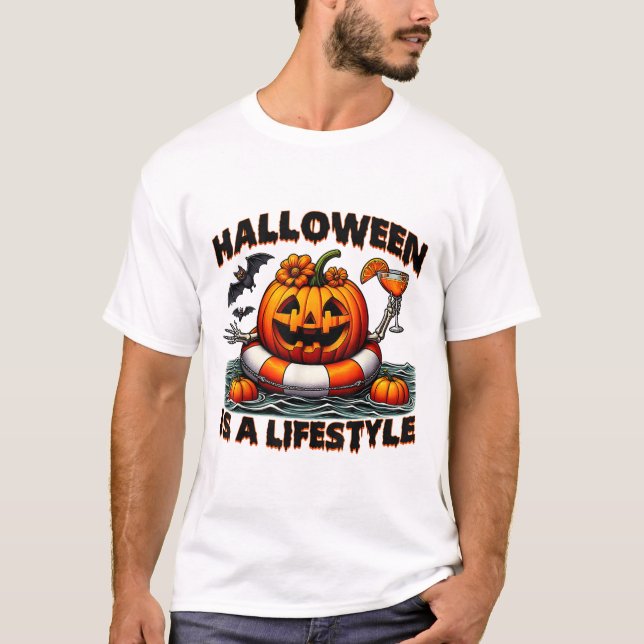 Camiseta Halloween Es Un Halloween De Estilo De Vida Fantas (Anverso)
