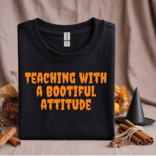 Camiseta Halloween escolar tipografía irónica de naranjas d