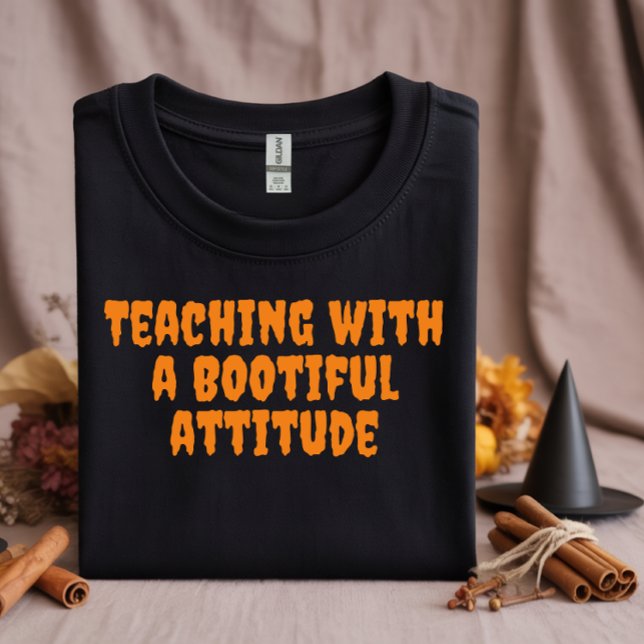 Camiseta Halloween escolar tipografía irónica de naranjas d (Subido por el creador)