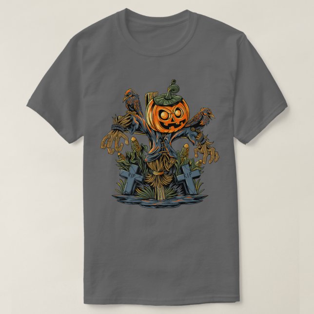 Camiseta Halloween, espantapájaros 4175 (Diseño del anverso)