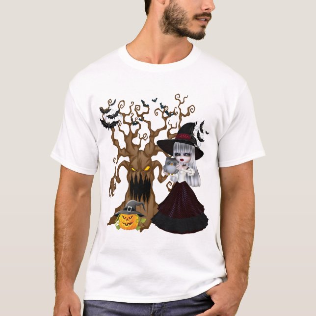 Camiseta Halloween espeluznante (Anverso)
