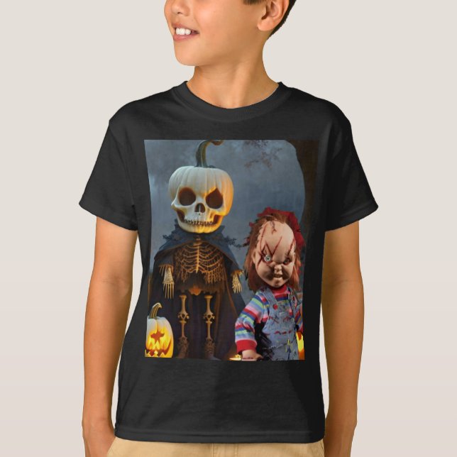 Camiseta Halloween espeluznante. (Anverso)