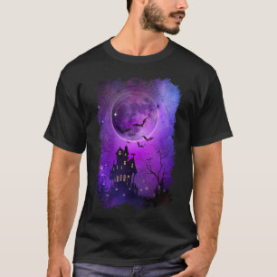 Camiseta Halloween espeluznante, atormentado de las casas y