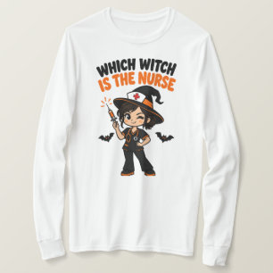 Camiseta Halloween espeluznante enfermera linda & batas.