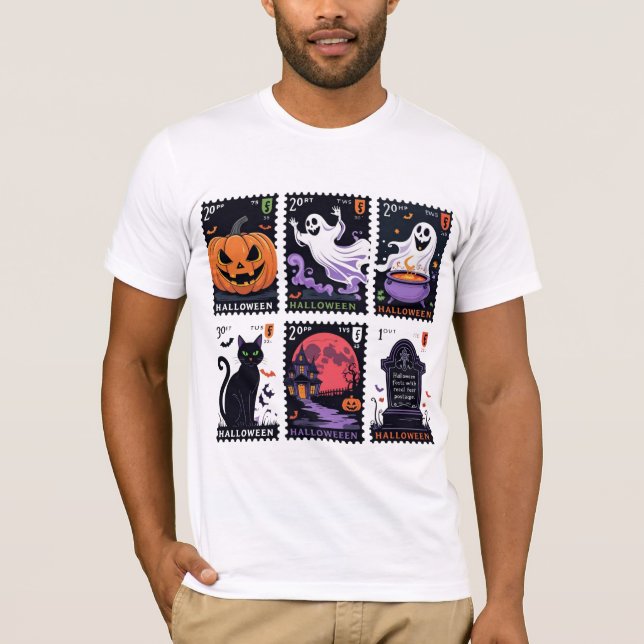 Camiseta Halloween Espeluznante Vintage (Anverso)