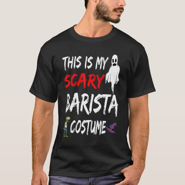 Camiseta Halloween Esta Es Mi Asustada Bruja De Disfraces B (Anverso)