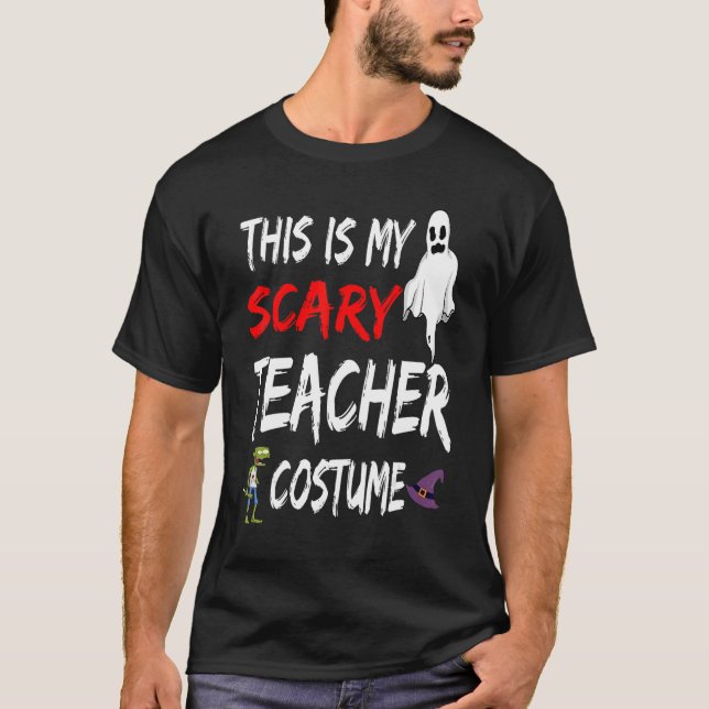 Camiseta Halloween Esta Es Mi Asustada Mujer De Disfraces D (Anverso)