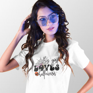 CAMISETA HALLOWEEN ESTE CHICA AMA A HALLOWEEN SPIDERWEB