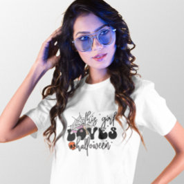 CAMISETA HALLOWEEN ESTE CHICA AMA A HALLOWEEN SPIDERWEB