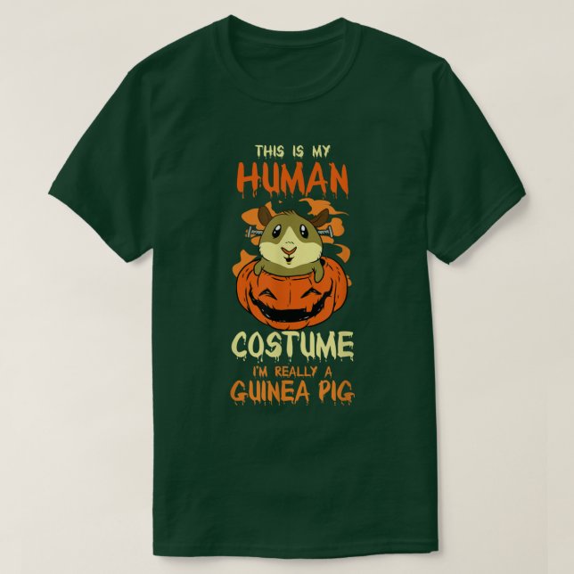 Camiseta Halloween Este es mi disfraz humano, soy realmente (Diseño del anverso)