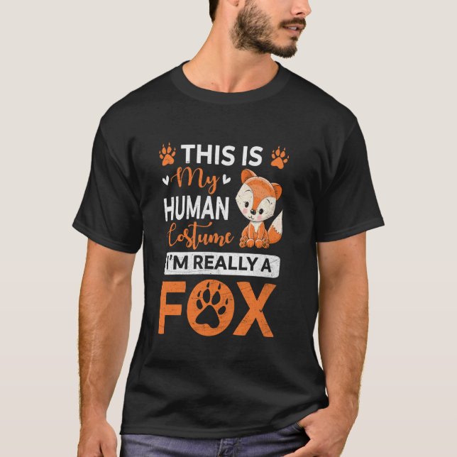 Camiseta Halloween Este Es Mi Disfraz Humano. Soy Realmente (Anverso)