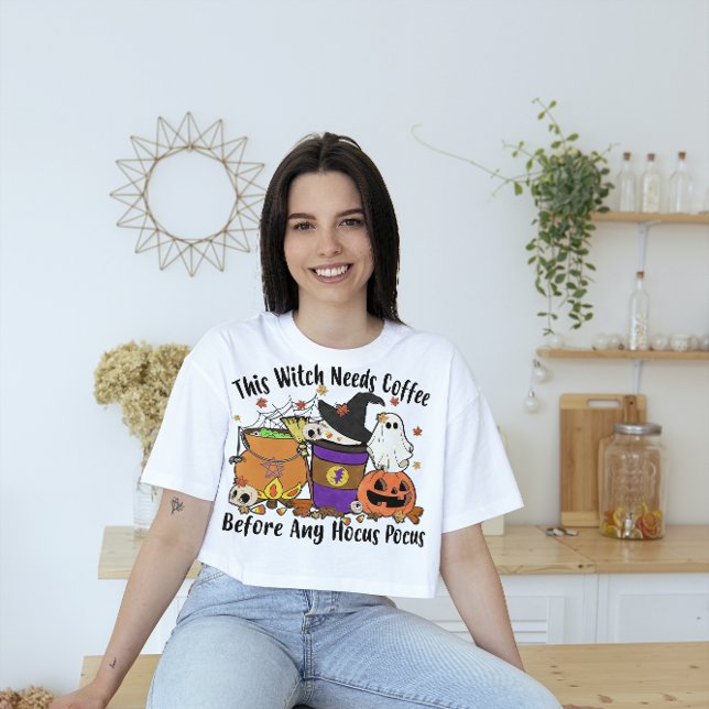 CAMISETA HALLOWEEN ESTE TESTIGO NECESITA CAFÉ ANTES DE CUAL (Subido por el creador)
