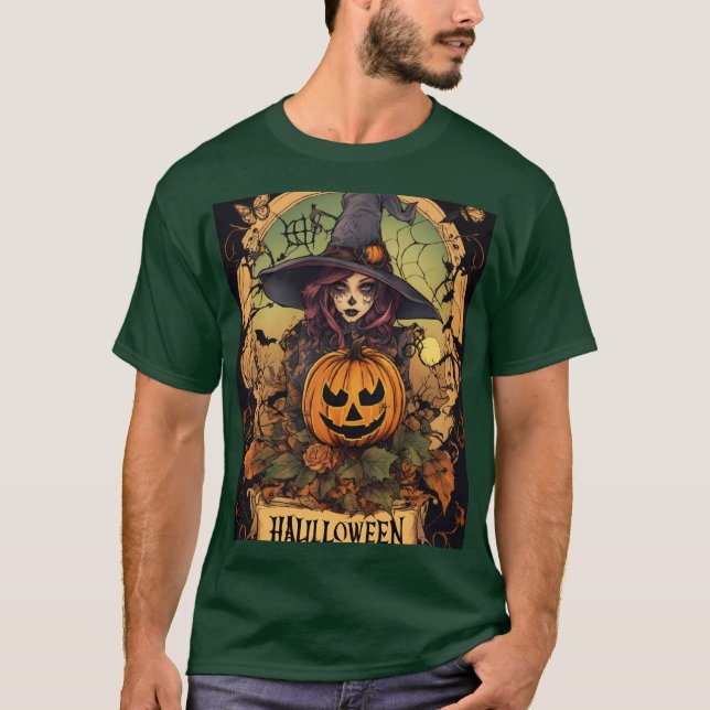 Camiseta Halloween estilo tatuaje (Anverso)