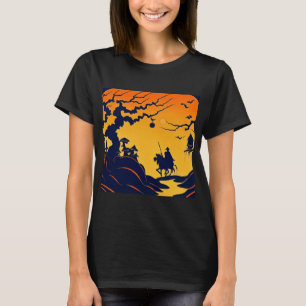 Camiseta Halloween - Estilo Woodcut 8