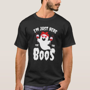 Camiseta Halloween estoy aquí por el vino de última hora de