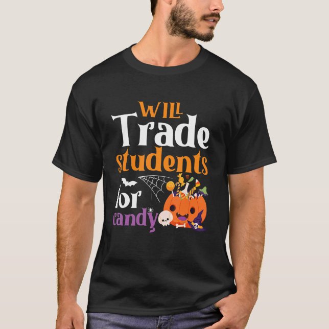 Camiseta Halloween: Estudiantes Comerciales De Candy Teache (Anverso)