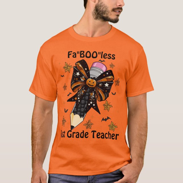 Camiseta Halloween Fa "boo" menos coqueta de profesores de  (Anverso)