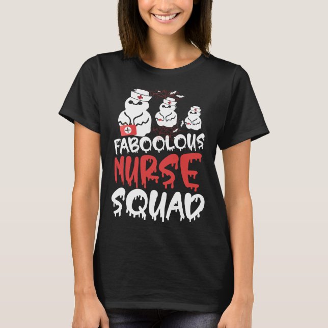 Camiseta Halloween Fabolous Nurse Crew Halloween Costume (Anverso)