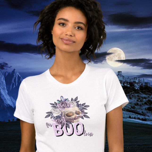 Camiseta Halloween FaBOOlous Skull y Rosas (Subido por el creador)