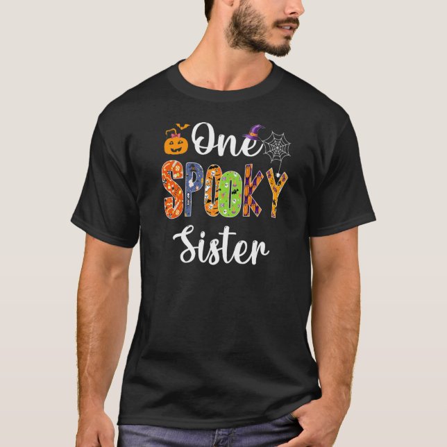 Camiseta Halloween familiar coincide con una hermana fantas (Anverso)