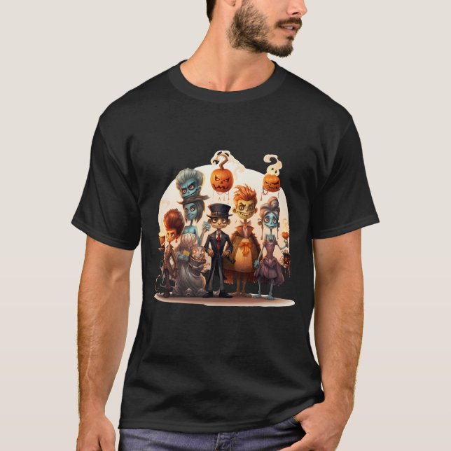 Camiseta Halloween Familiar Colorido (Anverso)