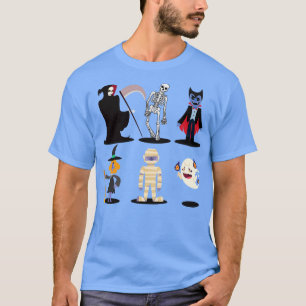 Camiseta Halloween familiar divertida de Vampire Mummy Skel