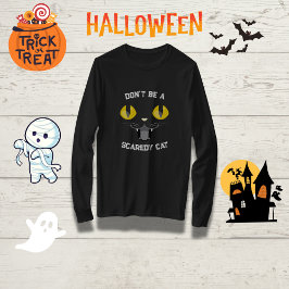 Camiseta Halloween familiar "No seas un gato aterrador"