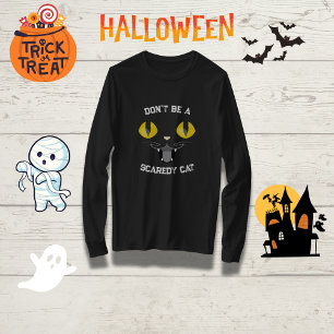 Camiseta Halloween familiar "No seas un gato aterrador"