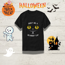 Camiseta Halloween familiar "No seas un gato aterrador"
