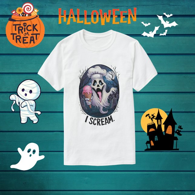 Camiseta Halloween, Famoso Crema de Hielo Fantasma Chef (Subido por el creador)