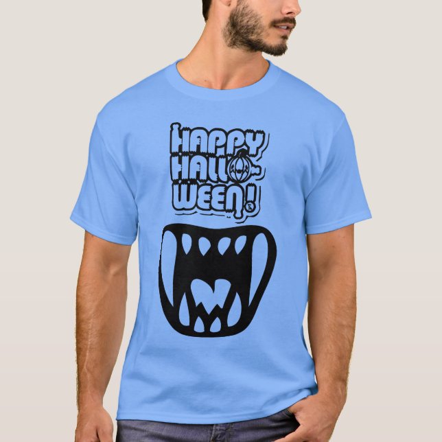Camiseta halloween fangs vintage (Anverso)