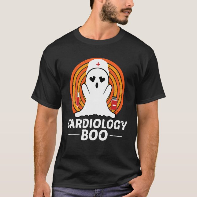 Camiseta Halloween Fantasma Cardiología Boo Enfermera Fanta (Anverso)
