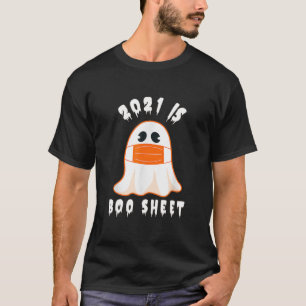 Camiseta Halloween Fantasma De Hojas De Boo De 2021 Hallowe