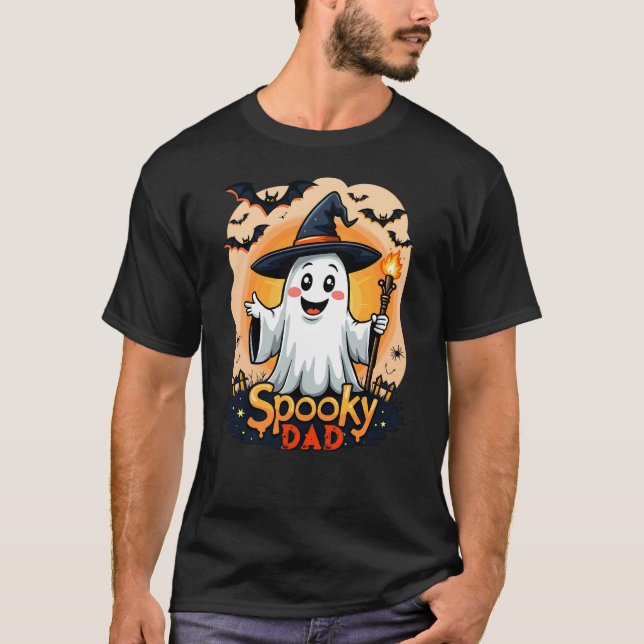 Camiseta Halloween Fantasma De Papá Con Personalizable Gorr (Anverso)