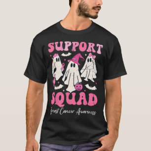 Camiseta Halloween Fantasma Gorra de Brujas Rosa Apoyo Escu