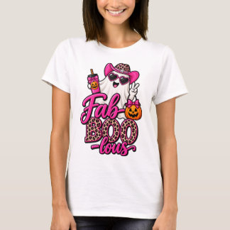 Camiseta Halloween Fantasma lindo Fab-ESPANTO-so