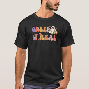 Camiseta Halloween Fantasmagórico Groovy Vintage Espíritu H