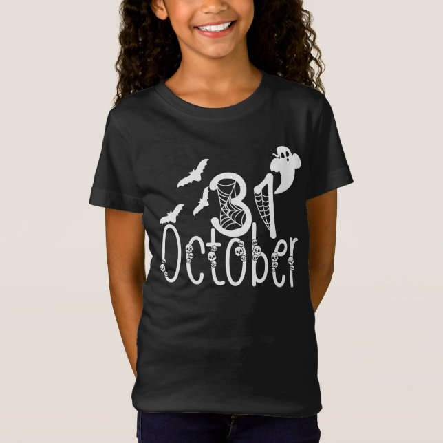 Camiseta Halloween fantasmal 31 de octubre (Anverso)