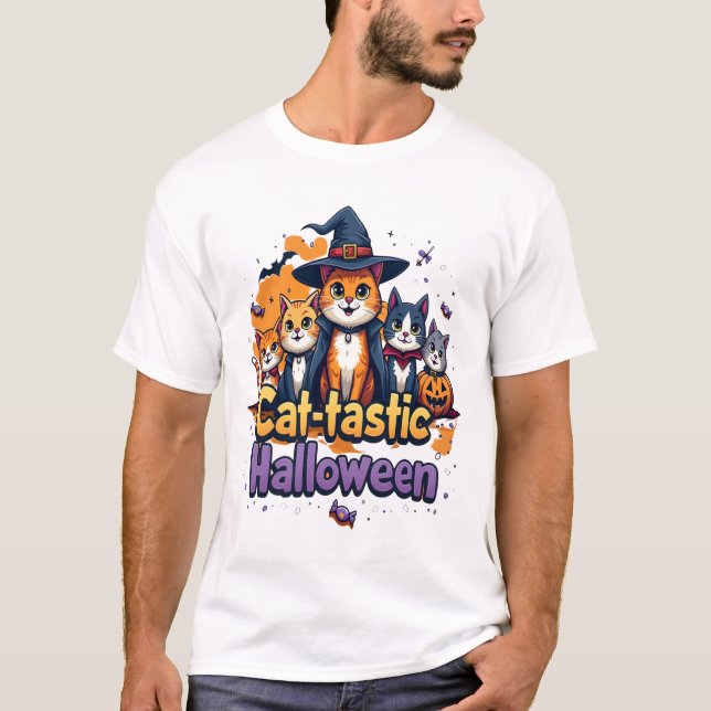 Camiseta Halloween Felino (Anverso)