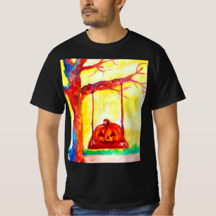 Camiseta Halloween feliz - Calabaza de barro y cosecha