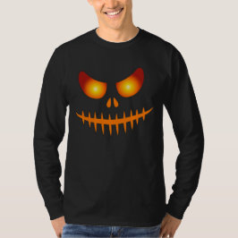 Camiseta Halloween feliz - Cara de calabaza con linterna es