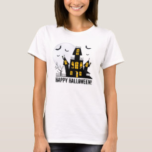 Camiseta Halloween feliz casa embrujada