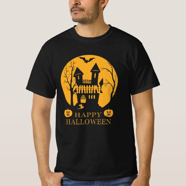 Camiseta Halloween feliz casa embrujada (Anverso)