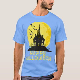 Camiseta Halloween feliz, casa embrujada