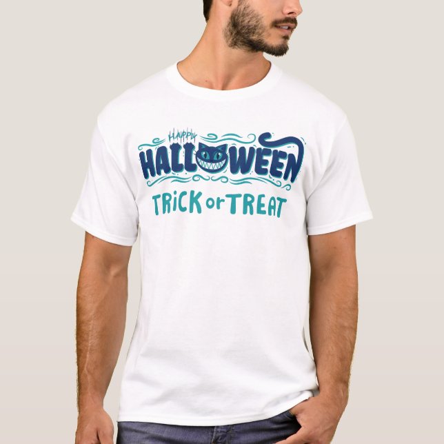 Camiseta Halloween feliz con cara sonriente de gato (Anverso)