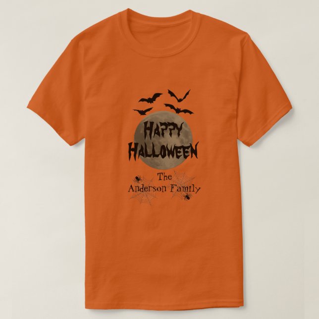 Camiseta Halloween feliz de la familia Fantasma Halloween m (Diseño del anverso)