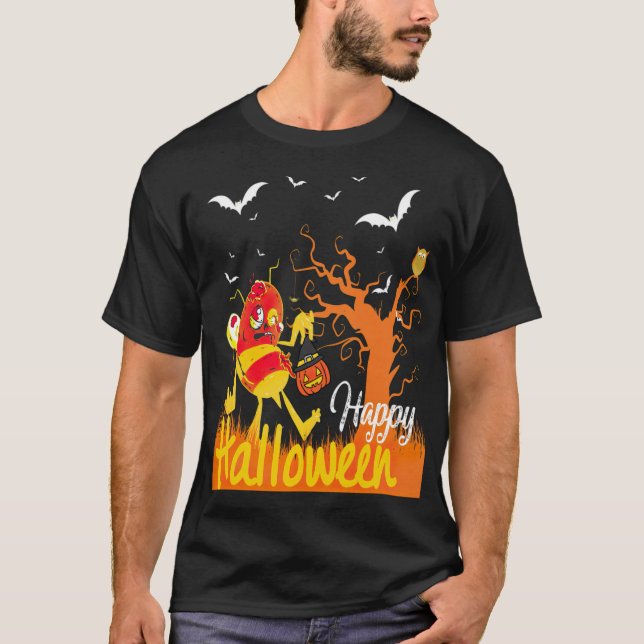 Camiseta Halloween feliz halloween abeja monstruo (Anverso)