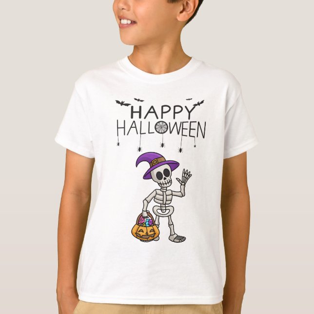 Camiseta Halloween Feliz y divertido (Anverso)