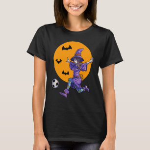 Camiseta Halloween femenino de la bruja del fútbol Chica Ha